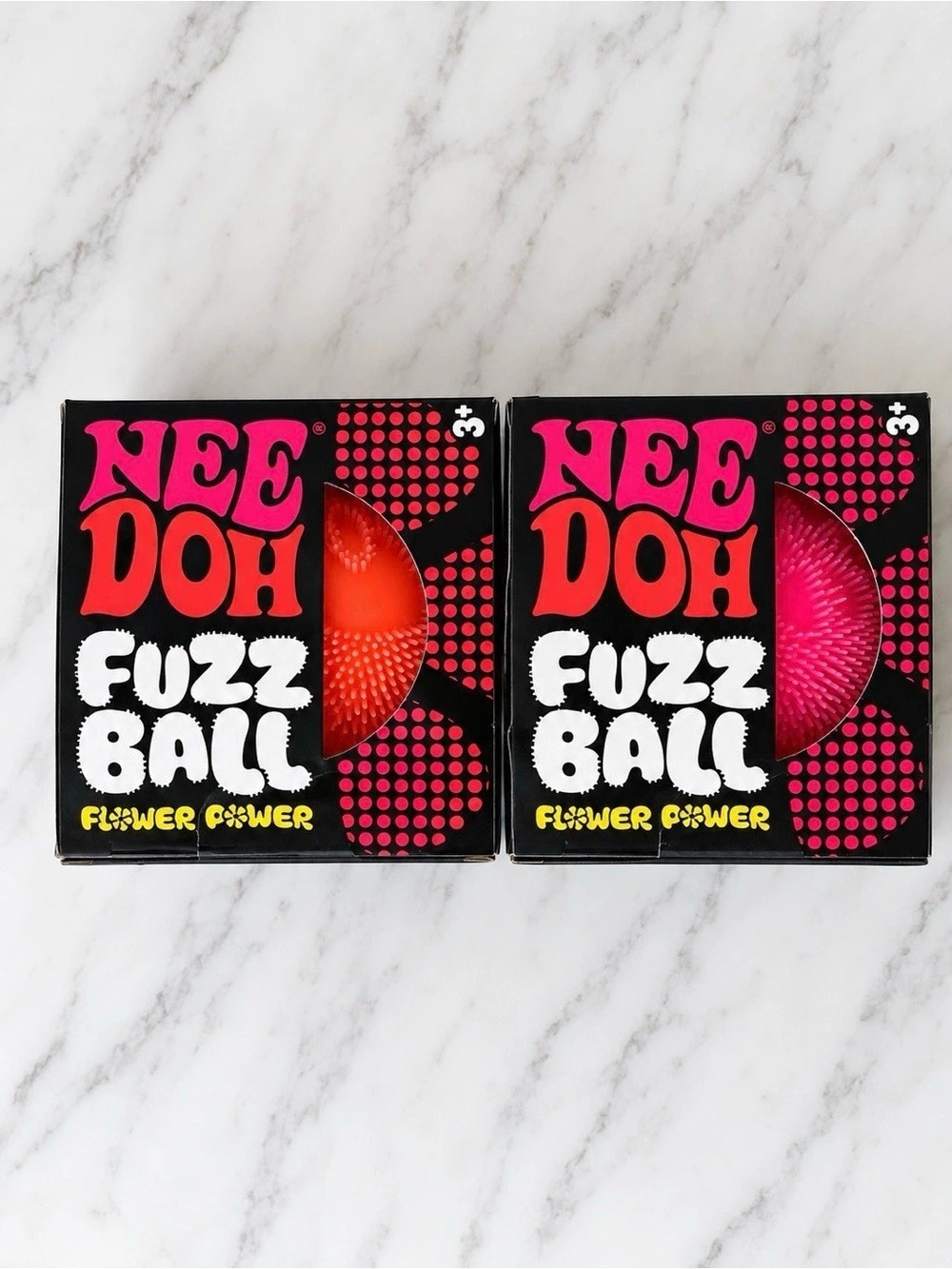 Nee Doh Fuzz Ball Flower Power 2-Pack NWT